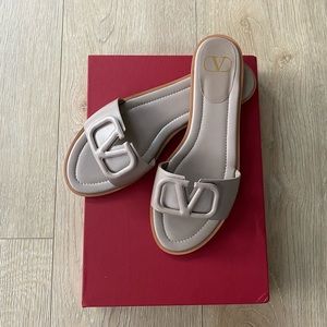 Vlogo style nude sandals / slides size 8.5